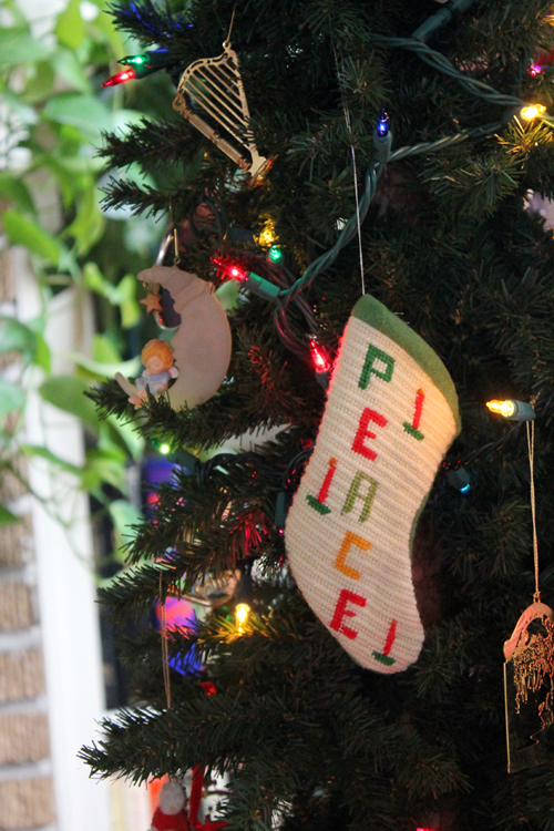 One of the handmade ornaments on Walker's family's Christmas tree! :)