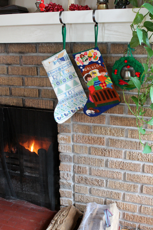 The stockings were hung by the chimney with care.