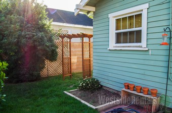 The back and side yard, as well as the color of the house! :)